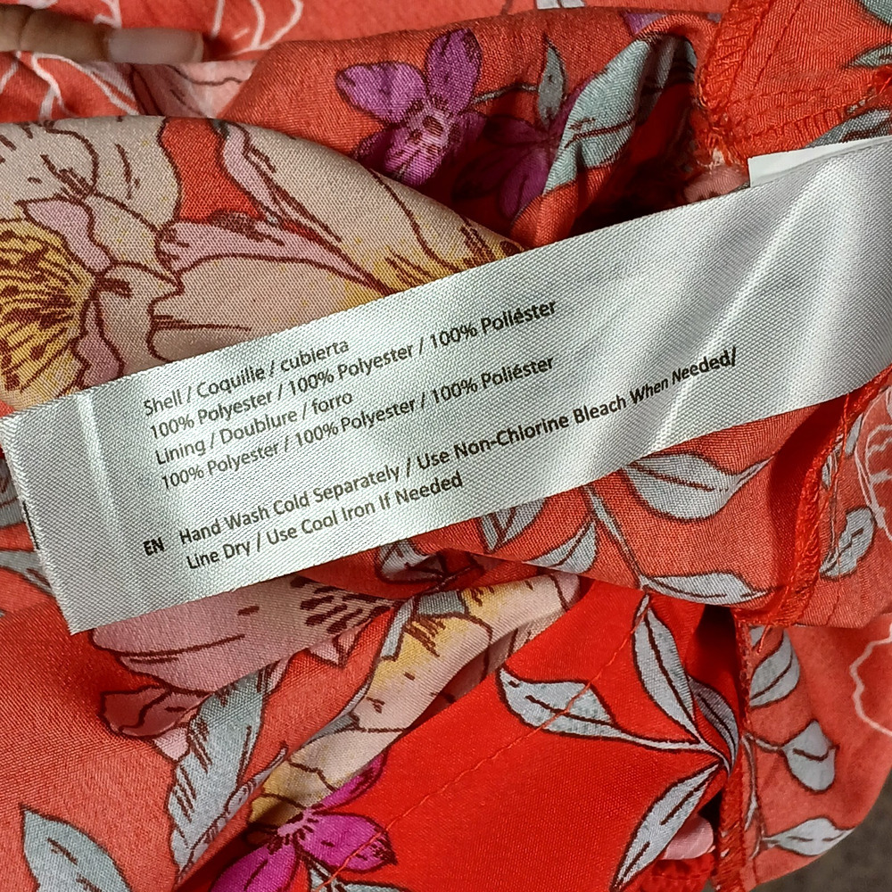 BOG Collective Red Floral Sweetheart Wide Leg Jumpsuit Vacation Style LARGE EUC - Picture 9 of 9